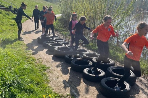 Foto bij Obstakelrun Koningsspelen