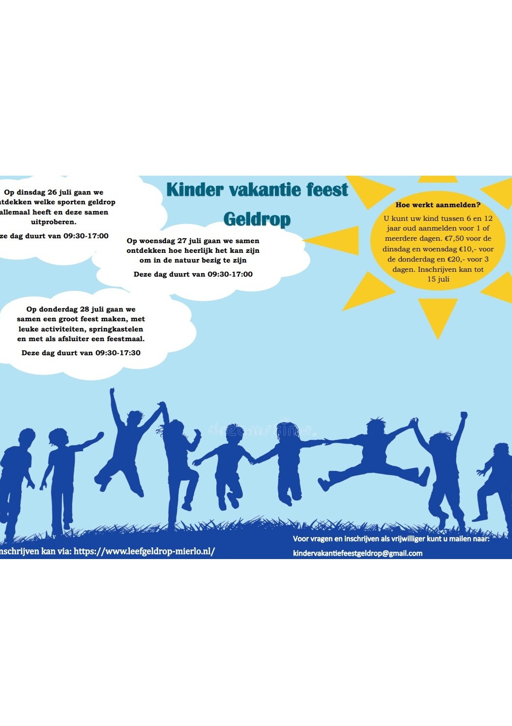 PDF-Document flyer van kindervakantiefeest Geldrop